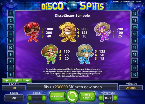 Disco Spins Symbole
