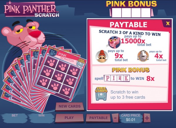 Pink Panther Scratch Auszahlungen